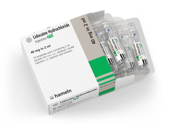 Lidocaine Hydrochloride Injection 2% (40mg in 2ml) 10 Pack